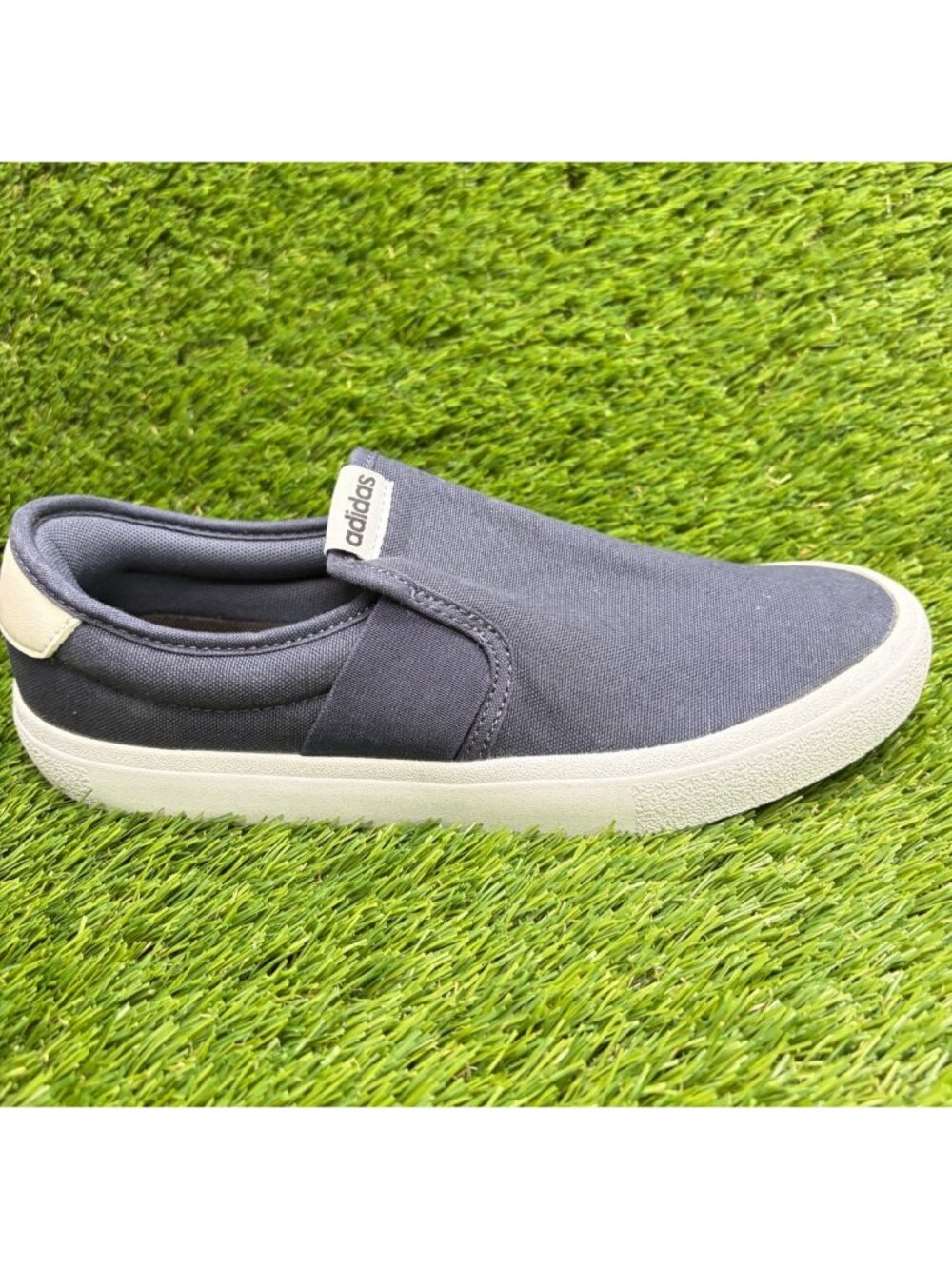 Adidas Vulc Raid3r Mens Size 6 Navy White Athletic Slip On Skate Shoes Sneakers